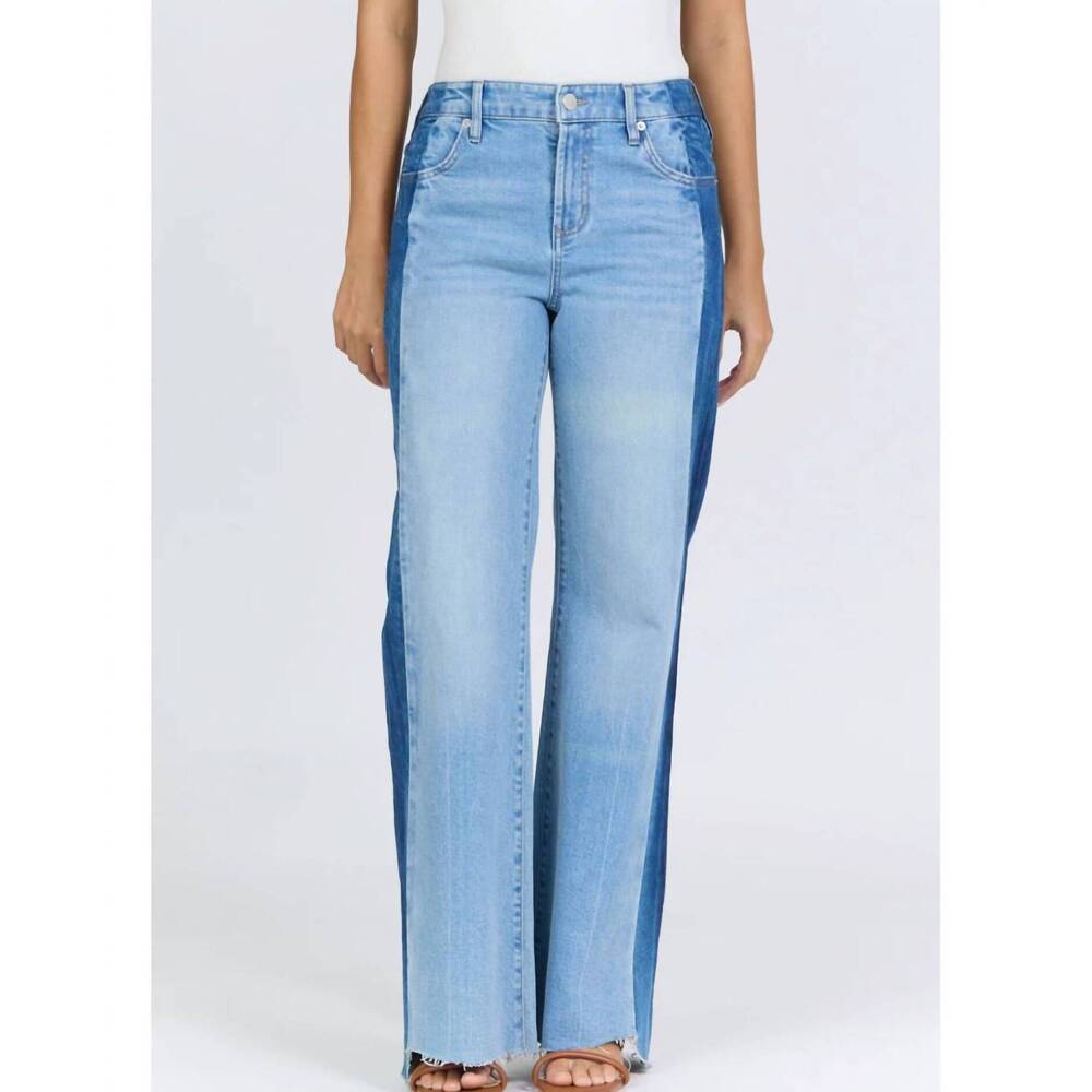 NEW DEAR JOHN DENIM fiona high rise wide leg jeans in tana